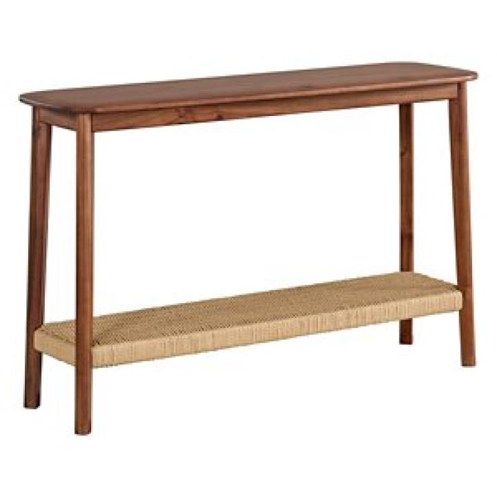 Calais Natural Rubber Wood Console Table