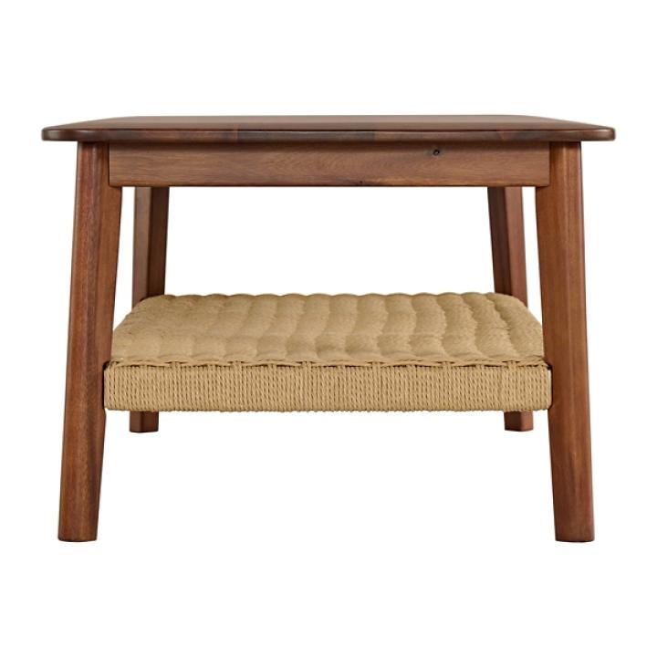 Calais Natural Rubber Wood Coffee Table