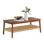 Calais Natural Rubber Wood Coffee Table