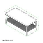 Calais Natural Rubber Wood Coffee Table