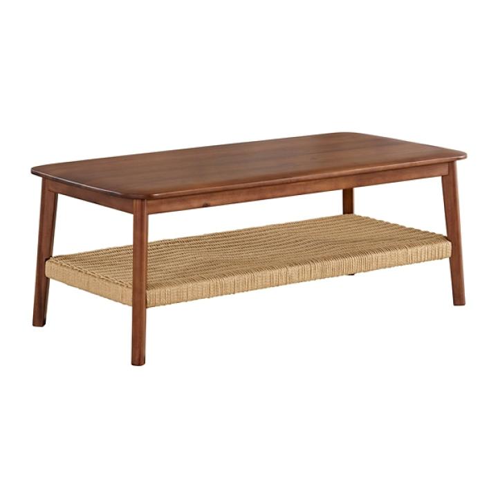 Calais Natural Rubber Wood Coffee Table