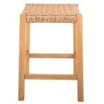 Newport Natural Wood and Rattan Counter Stool