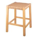 Newport Natural Wood and Rattan Counter Stool