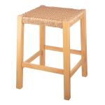 Newport Natural Wood and Rattan Counter Stool
