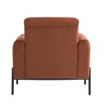 Rust Velvet Upholstered Knox Accent Chair