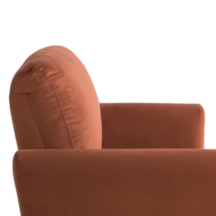 Rust Velvet Upholstered Knox Accent Chair