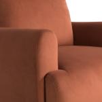 Rust Velvet Upholstered Knox Accent Chair