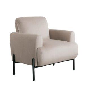 Taupe Velvet Upholstered Knox Accent Chair