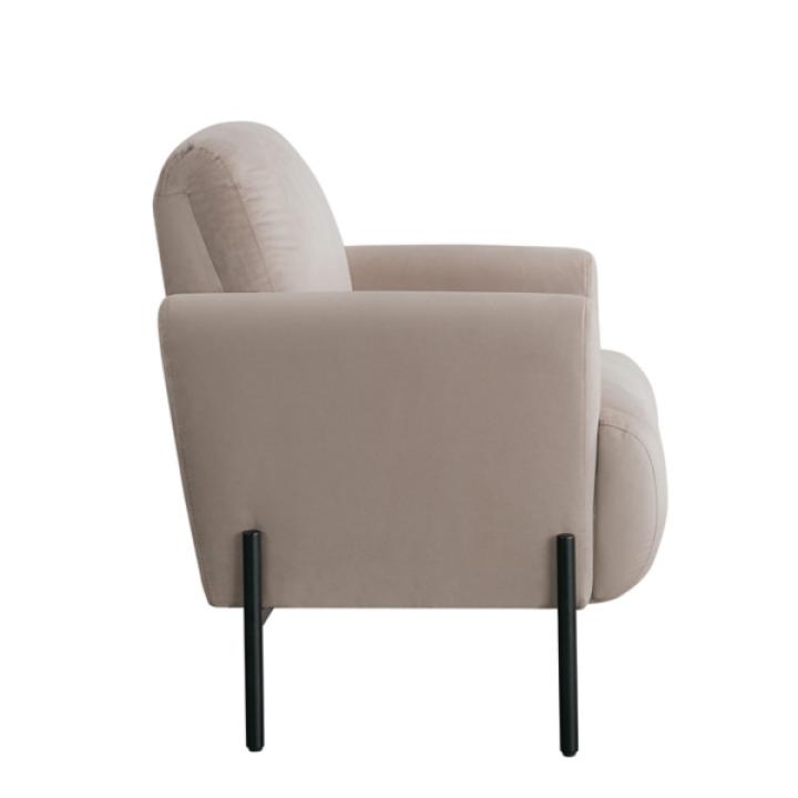 Taupe Velvet Upholstered Knox Accent Chair