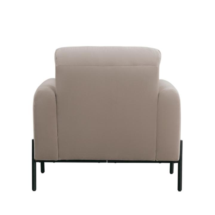 Taupe Velvet Upholstered Knox Accent Chair