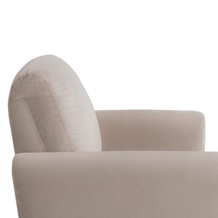 Taupe Velvet Upholstered Knox Accent Chair