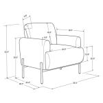 Taupe Velvet Upholstered Knox Accent Chair