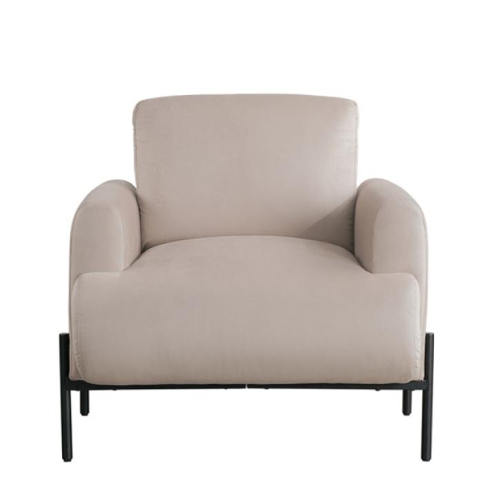 Taupe Velvet Upholstered Knox Accent Chair