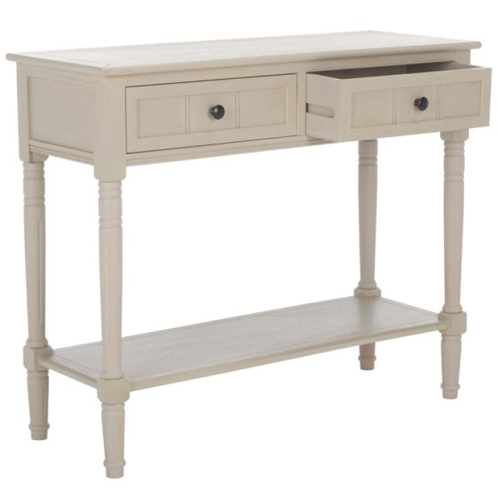 Vintage Gray 2-Drawer Samantha Console Table