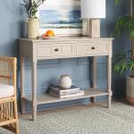 Vintage Gray 2-Drawer Samantha Console Table