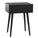 Black Wood 1-Drawer Arthur Accent Table
