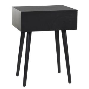 Black Wood 1-Drawer Arthur Accent Table