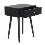 Black Wood 1-Drawer Arthur Accent Table