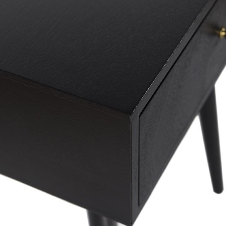 Black Wood 1-Drawer Arthur Accent Table