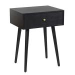 Black Wood 1-Drawer Arthur Accent Table