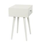 White Wood 1-Drawer Arthur Accent Table