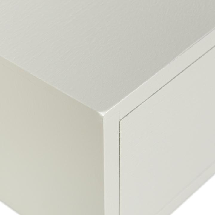 White Wood 1-Drawer Arthur Accent Table