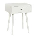 White Wood 1-Drawer Arthur Accent Table