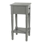Gray Wood Square Hampton Accent Table