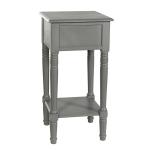 Gray Wood Square Hampton Accent Table