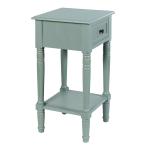 Light Blue Wood Square Hampton Accent Table