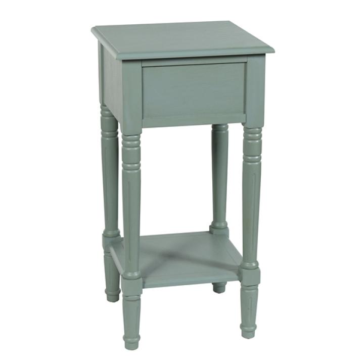 Light Blue Wood Square Hampton Accent Table