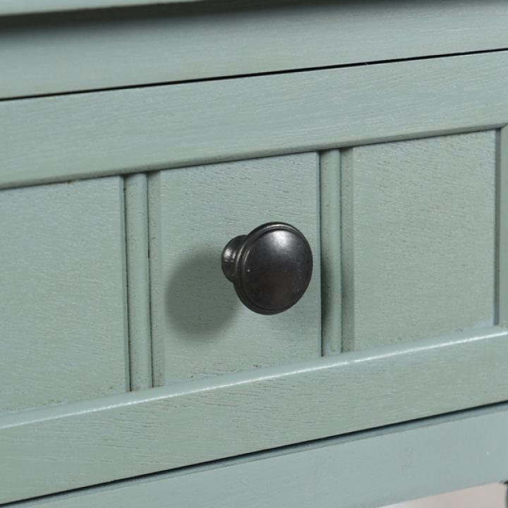 Light Blue Wood Square Hampton Accent Table