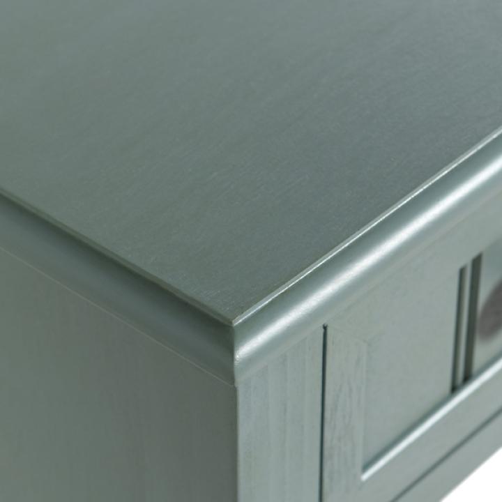 Light Blue Wood Square Hampton Accent Table