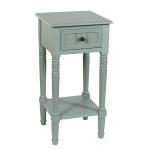 Light Blue Wood Square Hampton Accent Table