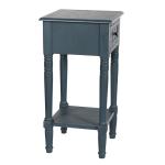 Navy Blue Wood Square Hampton Accent Table