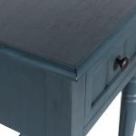 Navy Blue Wood Square Hampton Accent Table