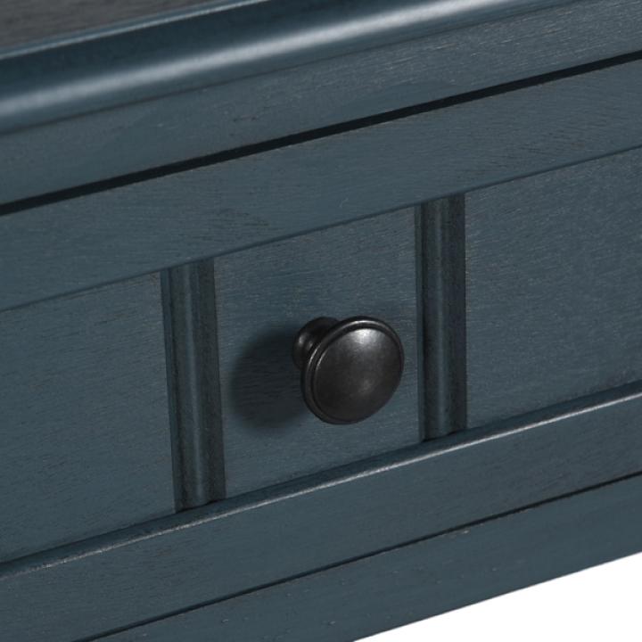 Navy Blue Wood Square Hampton Accent Table