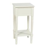 White Wood Square Hampton Accent Table