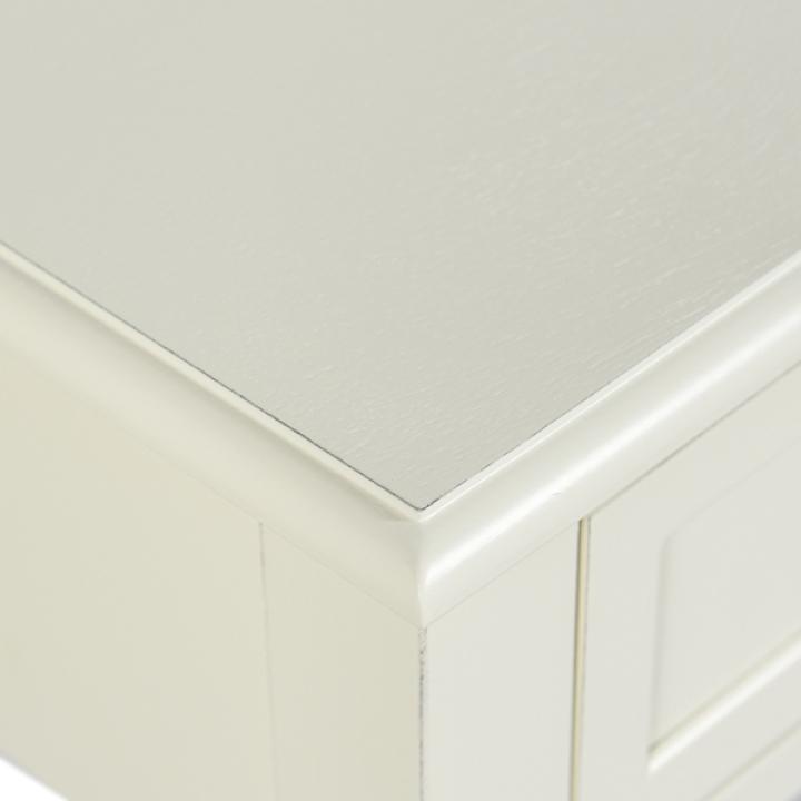 White Wood Square Hampton Accent Table