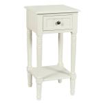 White Wood Square Hampton Accent Table