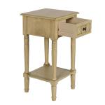 Natural Wood Square Hampton Accent Table