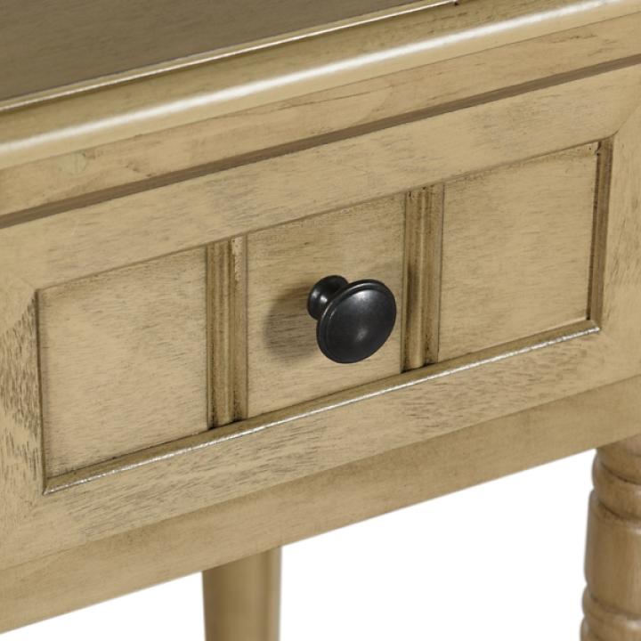 Natural Wood Square Hampton Accent Table