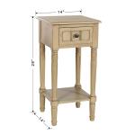 Natural Wood Square Hampton Accent Table
