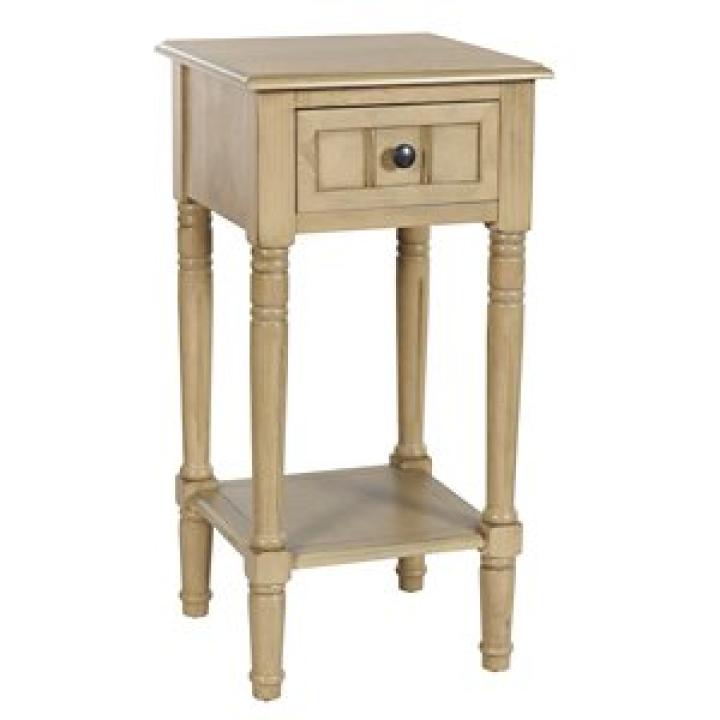 Natural Wood Square Hampton Accent Table