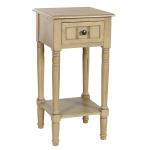 Natural Wood Square Hampton Accent Table