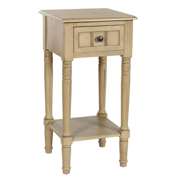 Natural Wood Square Hampton Accent Table