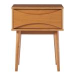 Caramel Wood Mid-Century Modern Nightstand