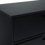 Black Wood Modern 3-Drawer Dresser