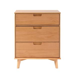 Natural Wood Modern 3-Drawer Dresser