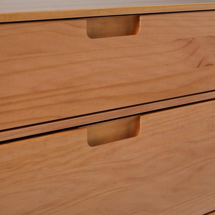 Natural Wood Modern 3-Drawer Dresser